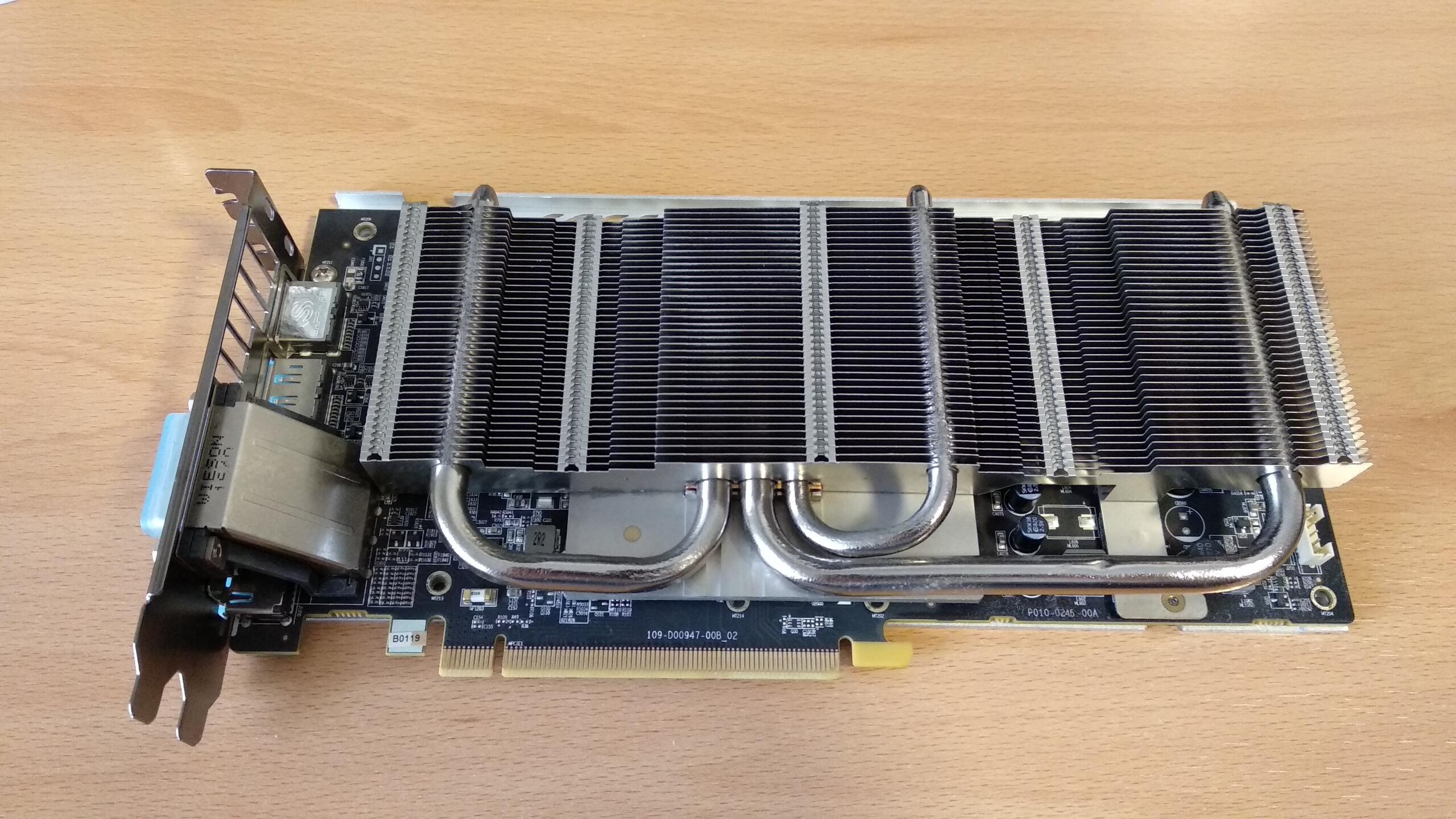 The RX 480 with the stock fans removed.